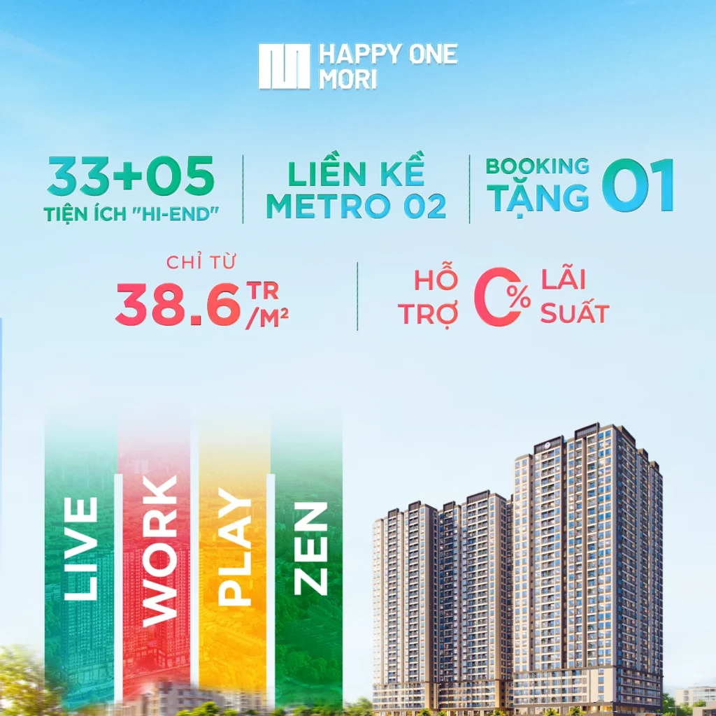 tiến độ xây dựng Happy One Mori