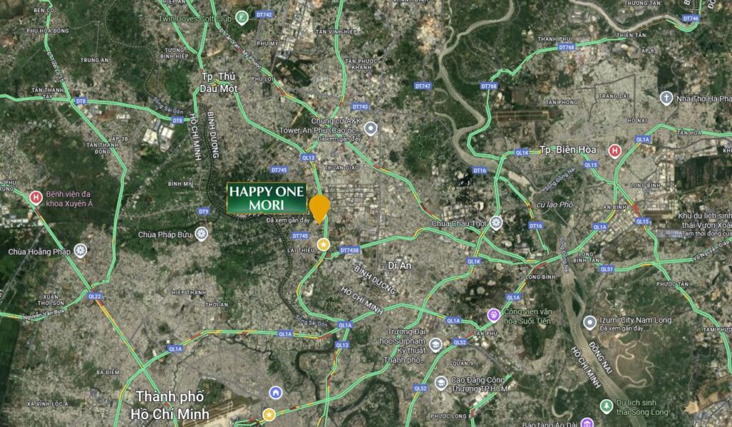 Vị trí Happy One Mori Thuận An